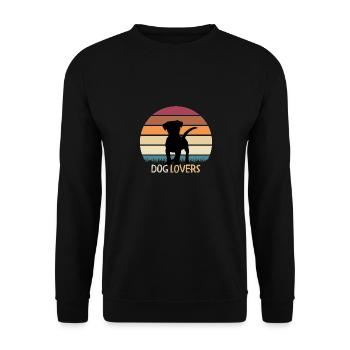 Amoureux des chiens bébé chien - Sweat-shirt Unisexe - noir - Devant - Alina (178cm) & Michal (187cm)
