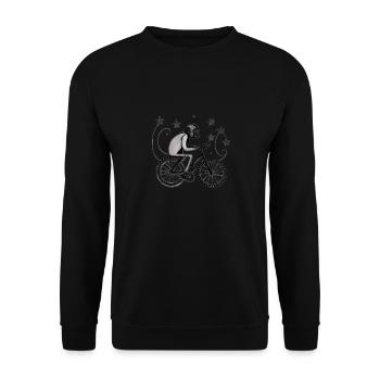 Monkey on the bike - Unisex Sweatshirt - black - Front - Alina (178cm) & Michal (187cm)