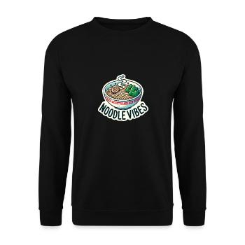 Noodle Vibes : Design de ramen amusant - Sweat-shirt Unisexe - noir - Devant - Alina (178cm) & Michal (187cm)