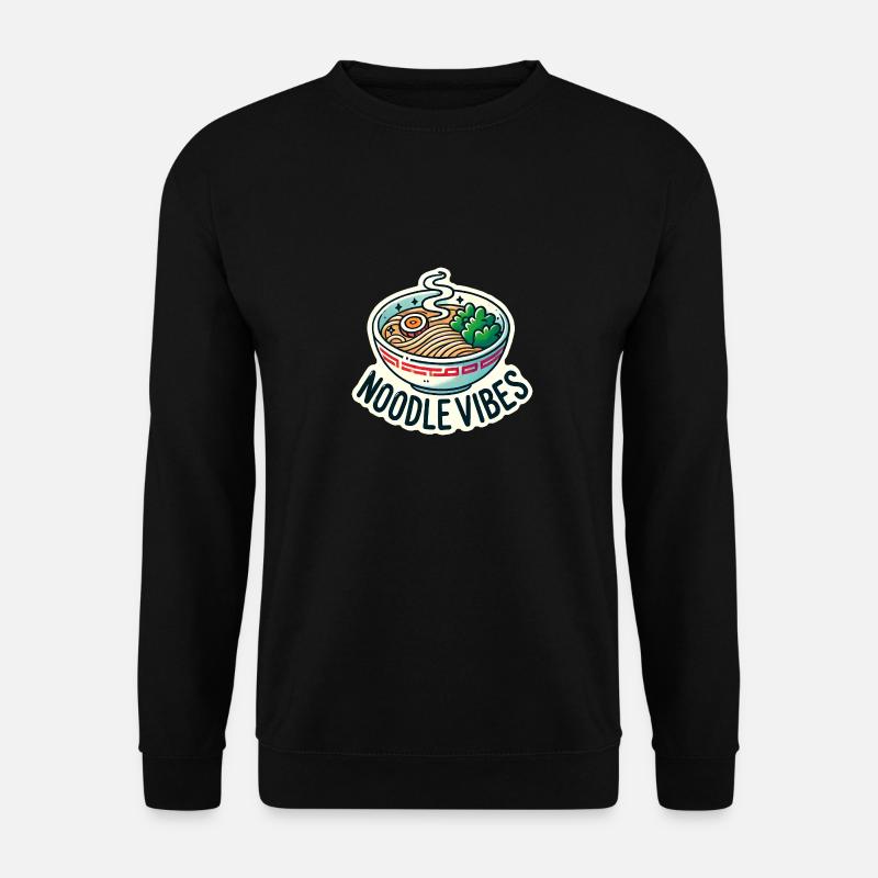 Noodle Vibes: Lustiges Ramen Design - Unisex Pullover - Schwarz