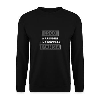 L’anxiété - Sweat-shirt Unisexe - noir - Devant - Alina (178cm) & Michal (187cm)