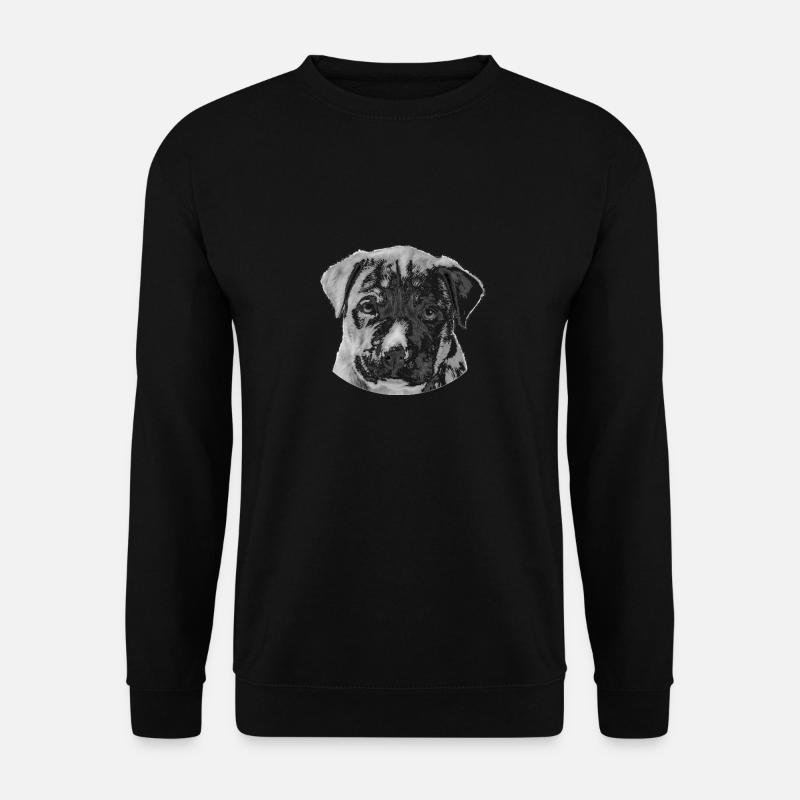 Dog Kopf - Unisex Pullover - Schwarz