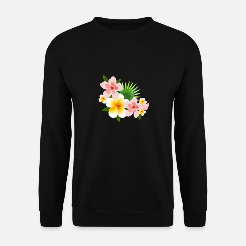 Frangipani Tempelbaum Plumeria Frangipani Blume - Unisex Pullover - Schwarz