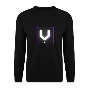 Letter "V" - Unisex Sweatshirt - black - Front - Alina (178cm) & Michal (187cm)