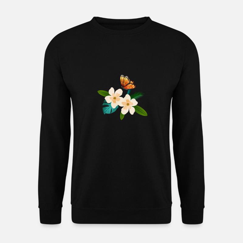 Frangipani Tempelbaum Plumeria Frangipani Blume - Unisex Pullover - Schwarz