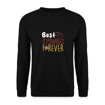 Best friends forever, best buddies forever - Unisex Sweatshirt - black - Front - Alina (178cm) & Michal (187cm)