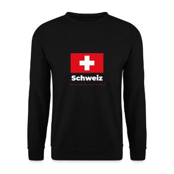 Fußball Frauen Weltmeisterschaft Schweiz Design - Unisex Pullover - Schwarz - Vorne - Alina (178cm) & Michal (187cm)