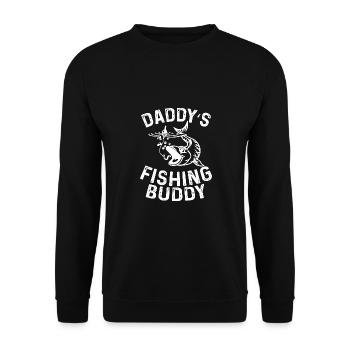 Daddy's Fishing Buddy Shirt - Unisex Sweatshirt - black - Front - Alina (178cm) & Michal (187cm)