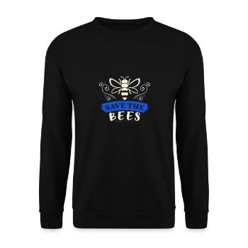 Rettet die Bienen, Save the Bees, Bienenzüchter - Unisex Pullover - Schwarz - Vorne - Alina (178cm) & Michal (187cm)