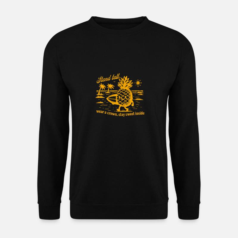 Ananas Surfer - Unisex Pullover - Schwarz