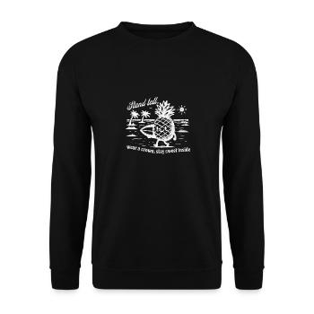 Surfeur d’ananas - Sweat-shirt Unisexe - noir - Devant - Alina (178cm) & Michal (187cm)