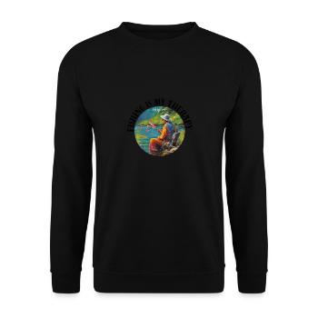 La pêche est ma thérapie - Sweat-shirt Unisexe - noir - Devant - Alina (178cm) & Michal (187cm)