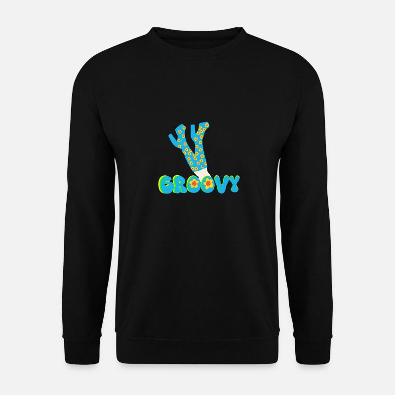 Retro Vibes Flower Power - Unisex Sweatshirt - black