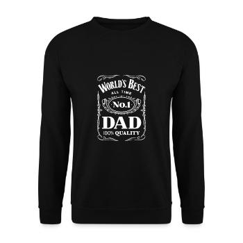 No. 1 Dad - Vatertag - Dad - Shirt - Unisex Pullover - Schwarz - Vorne - Alina (178cm) & Michal (187cm)
