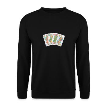 Tête de mouton Moutons Blatterland 4 Ober - Sweat-shirt Unisexe - noir - Devant - Alina (178cm) & Michal (187cm)