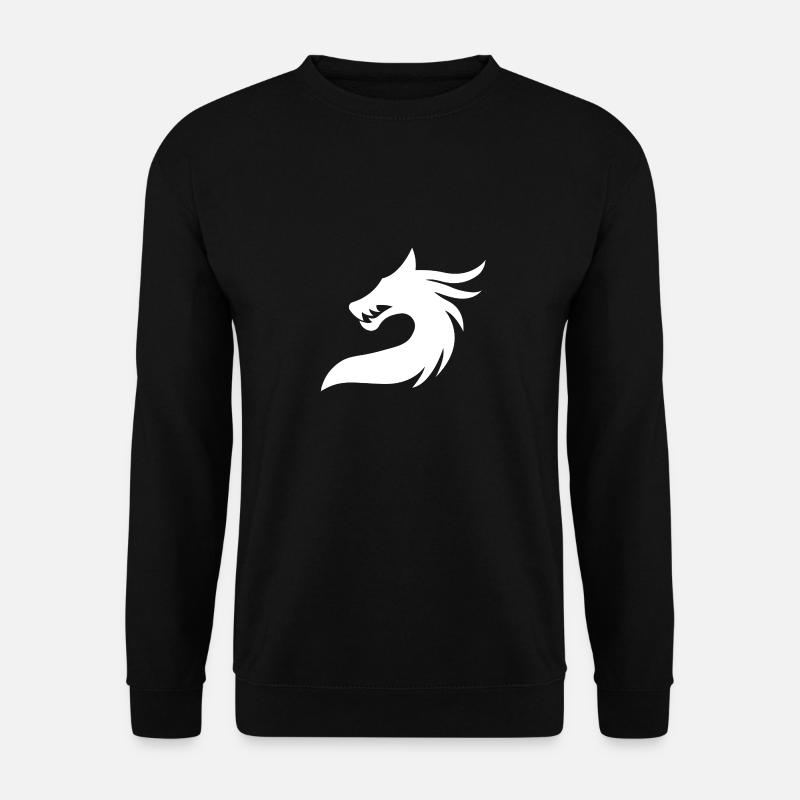 Der weisse Drachen - Unisex Pullover - Schwarz