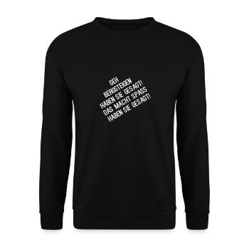 Geh Bergsteigen haben sie gesagt - Unisex Pullover - Schwarz - Vorne - Alina (178cm) & Michal (187cm)