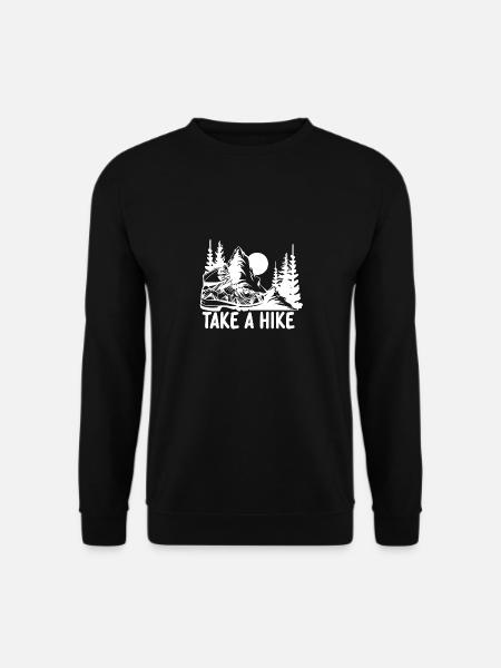Geh eine Runde wandern, take a hike - Unisex Pullover - Schwarz