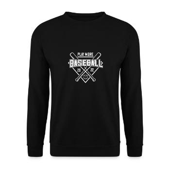 Baseball ist das beste Spiel, Baseball Champion - Unisex Pullover - Schwarz - Vorne - Alina (178cm) & Michal (187cm)