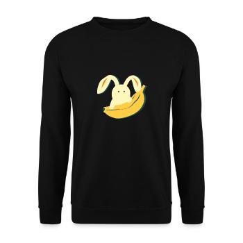Banana - Unisex Sweatshirt - black - Front - Alina (178cm) & Michal (187cm)