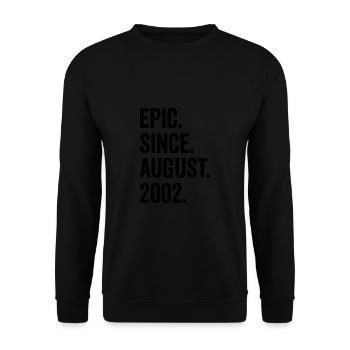 21 Years Epic Since August 2002 21st Birthday - Unisex Sweatshirt - black - Front - Alina (178cm) & Michal (187cm)