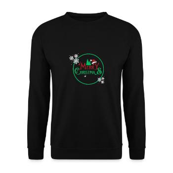 Santa Claus - Merry Christmas - Unisex Sweatshirt - black - Front - Alina (178cm) & Michal (187cm)
