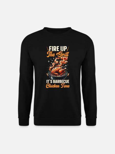 Chicken Barbecue Barbeque Grilling Bbq - Unisex Sweatshirt - black