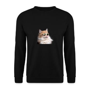 KATZE COOL - Unisex Pullover - Schwarz - Vorne - Alina (178cm) & Michal (187cm)