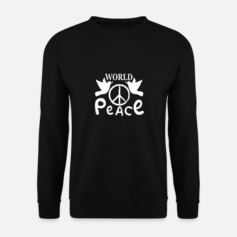 Peace Love Peace Symbol für Liebe Frieden - Unisex Pullover - Schwarz