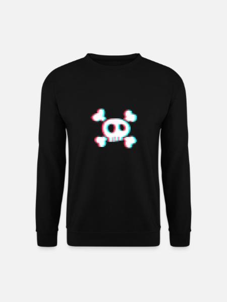 Skull and bones mosaic - Unisex Sweatshirt - black