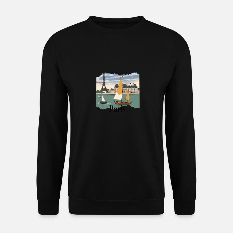 Paris - Unisex Pullover - Schwarz