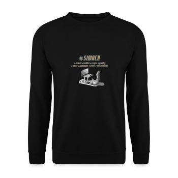Simracer, Simracing, Cockpit, Wheelchair Gift - Unisex Sweatshirt - black - Front - Alina (178cm) & Michal (187cm)