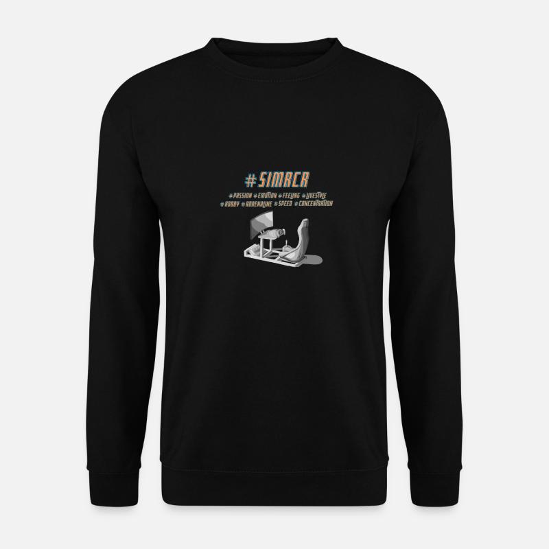 Simracer, Simracing, Cockpit, Wheelchair Gift - Unisex Pullover - Schwarz