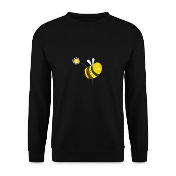 Paula die kleine Honigbiene - Unisex Pullover - Schwarz - Vorne - Alina (178cm) & Michal (187cm)