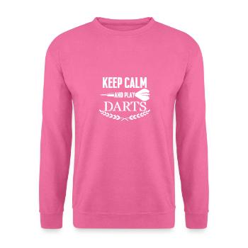 Restez calme et jouez aux fléchettes t-shirt - Sweat-shirt Unisexe - rose - Devant