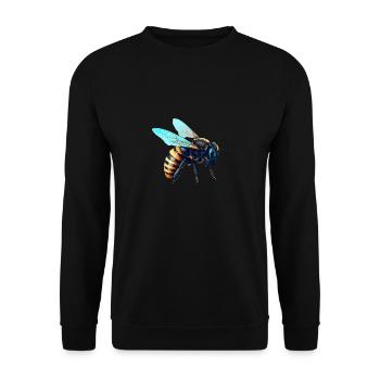Biene - Unisex Pullover - Schwarz - Vorne - Alina (178cm) & Michal (187cm)