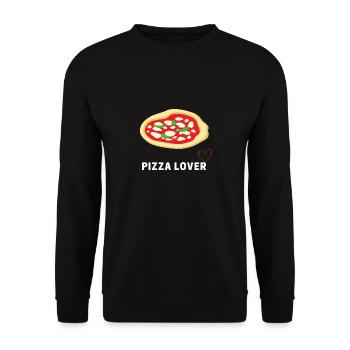Pizza lover - Unisex Pullover - Schwarz - Vorne - Alina (178cm) & Michal (187cm)