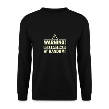 Tells Dad Joke - Unisex Sweatshirt - black - Front - Alina (178cm) & Michal (187cm)