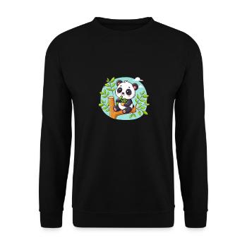 Panda mignon - Sweat-shirt Unisexe - noir - Devant - Alina (178cm) & Michal (187cm)