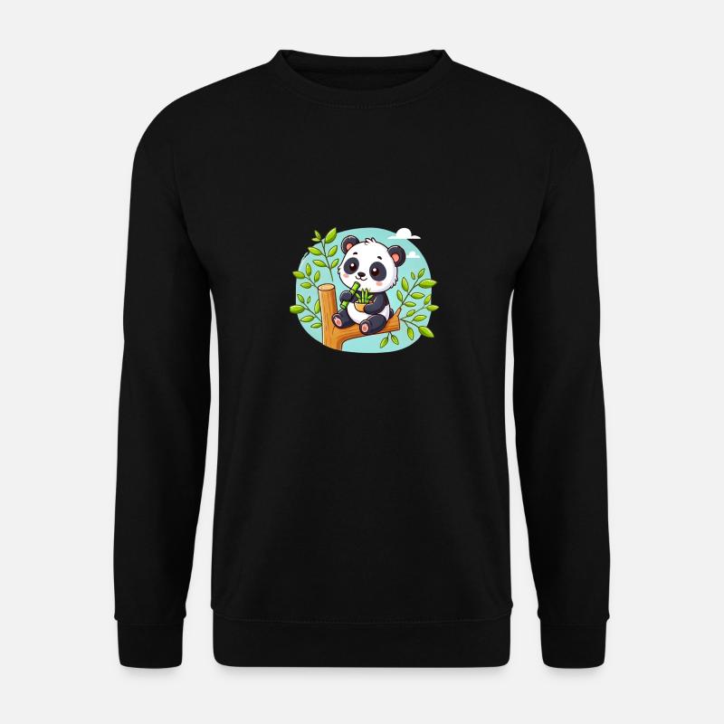 Panda mignon - Sweat-shirt Unisexe - noir