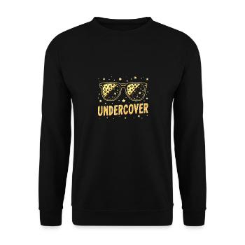 Undercover Speech - Funny Costume with Sun Bril - Unisex Sweatshirt - black - Front - Alina (178cm) & Michal (187cm)