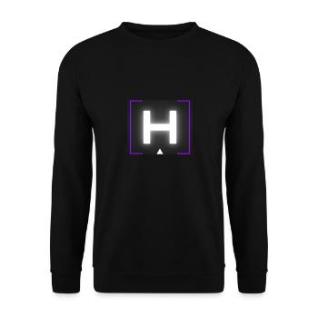 Buchstabe "H" - Unisex Pullover - Schwarz - Vorne - Alina (178cm) & Michal (187cm)