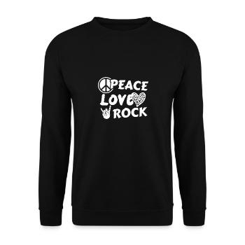 Peace Love Peace Symbol for Love Peace - Unisex Sweatshirt - black - Front - Alina (178cm) & Michal (187cm)
