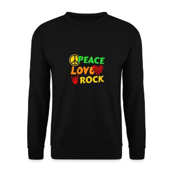 Peace Love Peace Symbol for Love Peace - Unisex Sweatshirt - black - Front - Alina (178cm) & Michal (187cm)