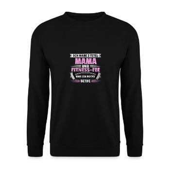 Gym Frauen sportlich Cardio Geschenkidee T-shirt - Unisex Pullover - Schwarz - Vorne - Alina (178cm) & Michal (187cm)