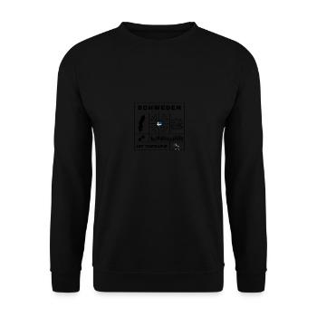 Schweden ist Therapie - Unisex Pullover - Schwarz - Vorne - Alina (178cm) & Michal (187cm)