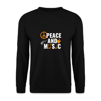 Peace Love Peace Symbol for Love Peace - Unisex Sweatshirt - black - Front - Alina (178cm) & Michal (187cm)
