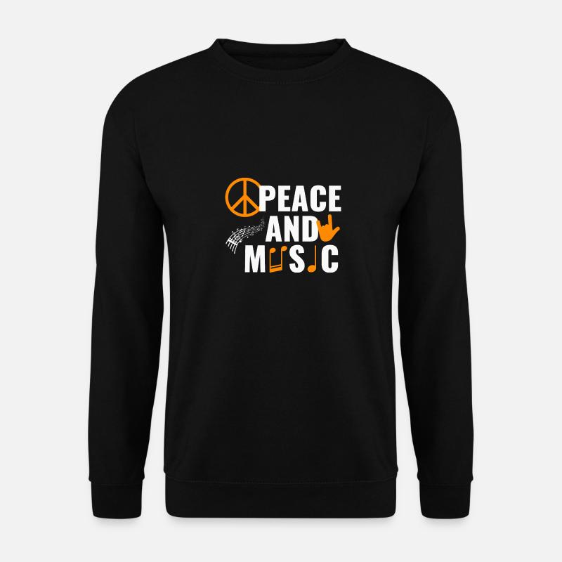 Peace Love Peace Symbol für Liebe Frieden - Unisex Pullover - Schwarz