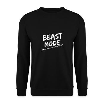 Body building muscle building strength training workout - Unisex Sweatshirt - black - Front - Alina (178cm) & Michal (187cm)
