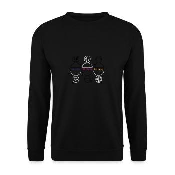 be crazy - be silly - be funny - Unisex Pullover - Schwarz - Vorne - Alina (178cm) & Michal (187cm)